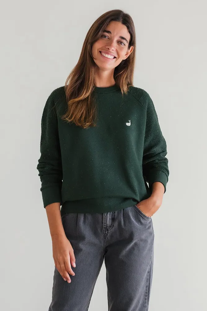 TWOTHIRDS TWOTHIRDS Damen vegan Sweatshirt Santa Monica Grün, Dunkelgrün, – Produktbild 2 von 2