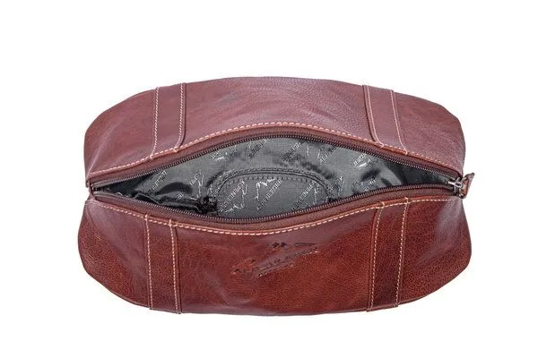 Alpenleder Alpenleder Kulturtasche RUGBY, Brandy, – Produktbild 3 von 4