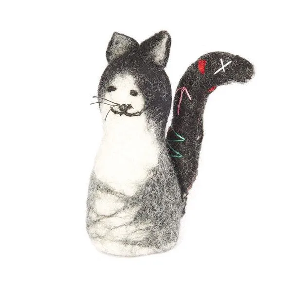 short'n'pietz short'n'pietz Katze als Filz Eierwärmer, Schwarz, – Produktbild 1 von 3