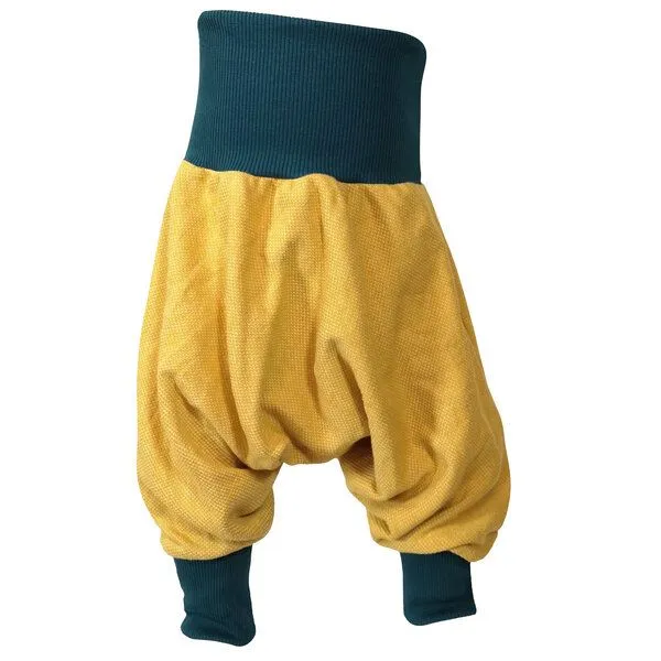 liebewicht liebewicht Yogahose Pumphose Bio Sweat verschiedene Farben nach Wahl, Gelb meliert/grün, – Produktbild 1 von 4