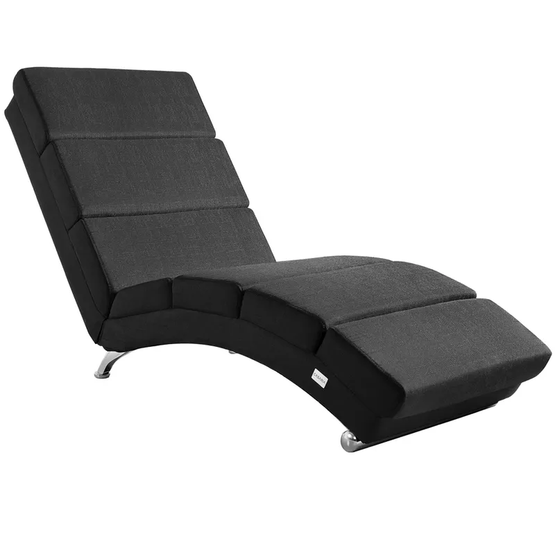 Casaria® Relaxliege London Anthrazit Webstoff, Anthrazit, – Produktbild 2 von 2