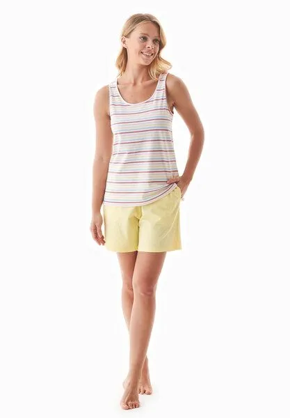 ORGANICATION ORGANICATION STEELLA | Shorts Pyjama-Set aus Bio-Baumwolle, Yellow, – Produktbild 2 von 4
