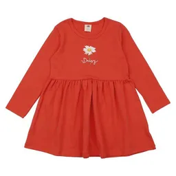Walkiddy Walkiddy Kinder Langarmkleid GOTS zertifiziert, Bio-Baumwolle, terracotta, „Wild Flowers“, weich & bequem – Produktbild 1 von 1