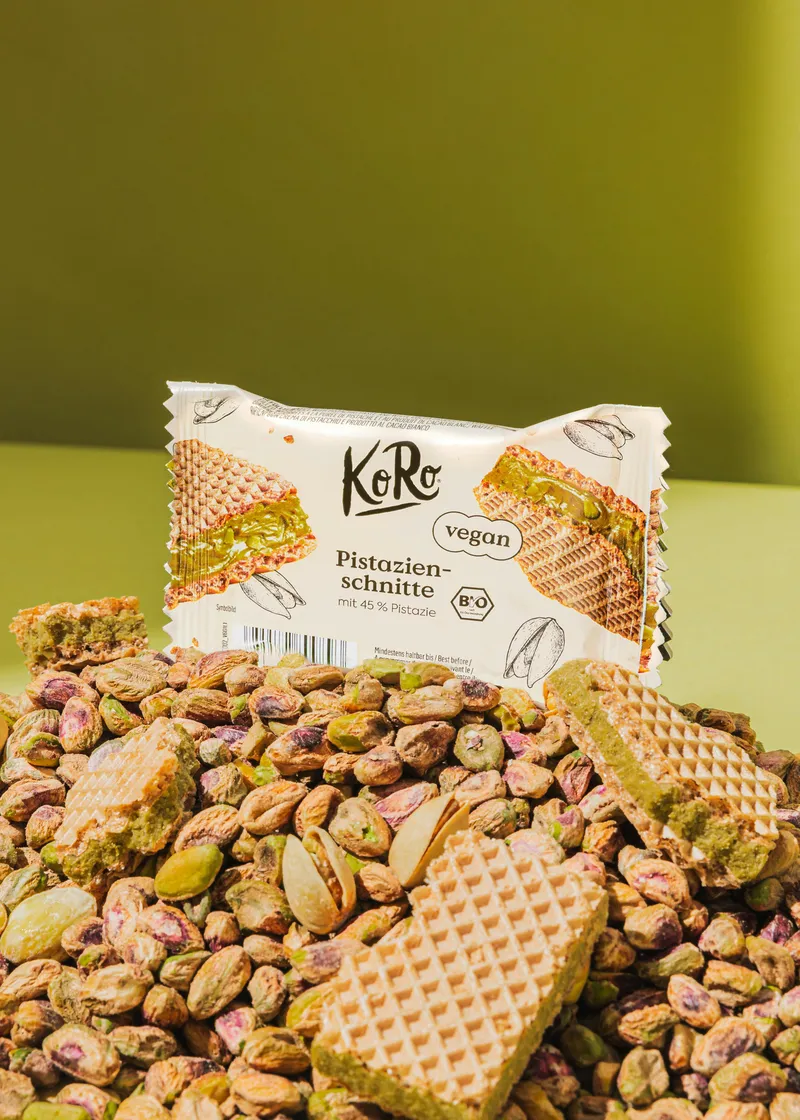 KoRo Bio Pistazienschnitte mit 45 % Pistazie 12 x 22 g – Produktbild 3 von 6