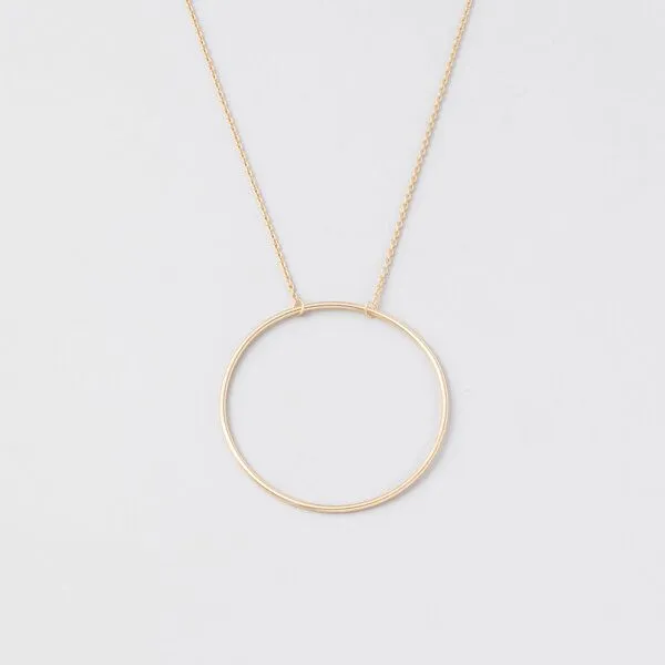 fejn jewelry fejn jewelry Kette big circle mit großem Kreis, Gold, – Produktbild 1 von 4