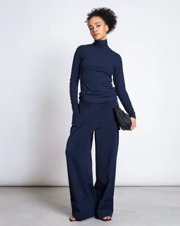 JAN N JUNE JAN 'N JUNE Damen vegan Rollkragenpullover Mio Rib Nightfall – Produktbild 1 von 1