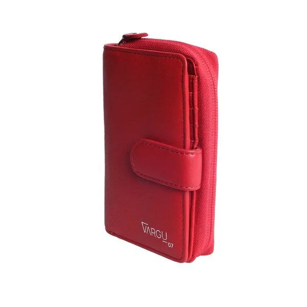 Vargu Vargu Echtleder Geldbörse MASIN 1-A mono, Red, – Produktbild 2 von 4