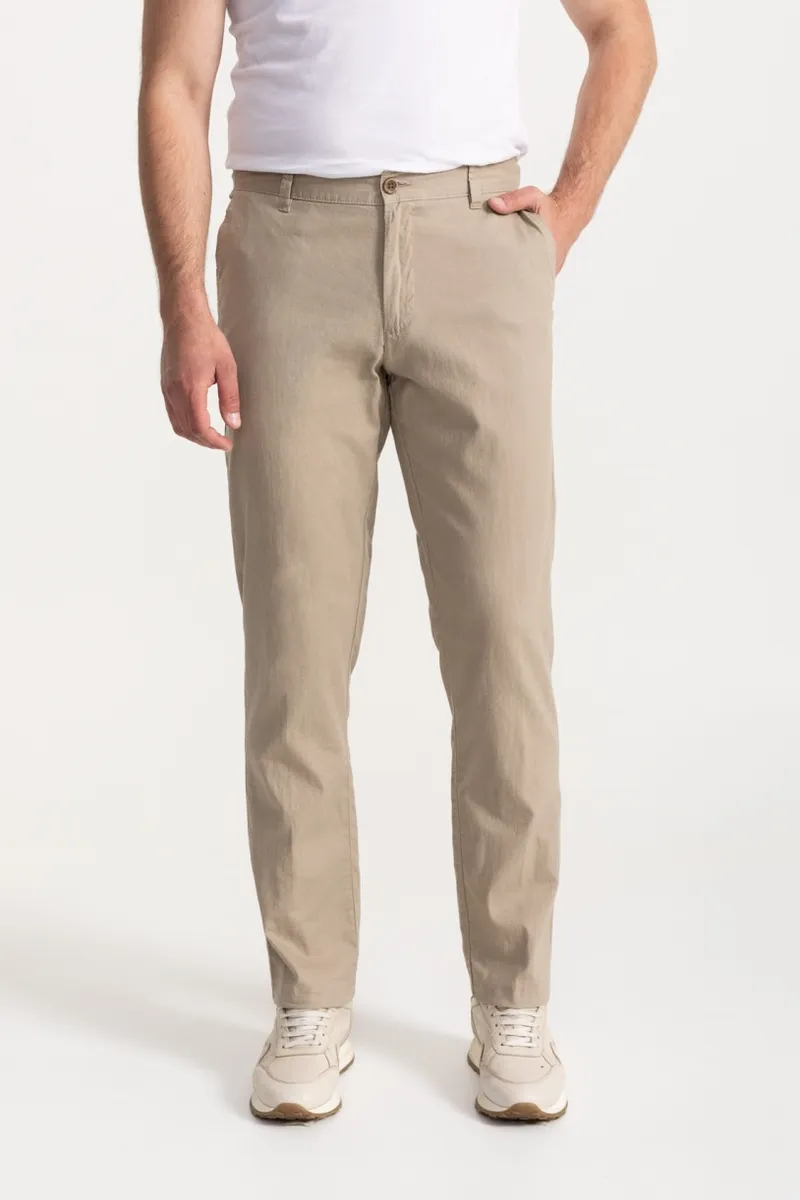 De IONESCU De IONESCU Herren vegan Hose Carpatica, Beige, – Produktbild 2 von 2