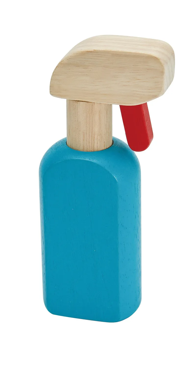 PlanToys PlanToys Kinder Hausputz Set aus Kautschukholz Maße 12,5 x 23 cm, Natur, rot, blau, – Produktbild 5 von 5