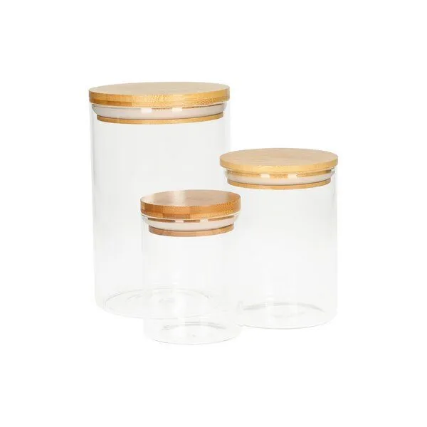 elasto elasto Glasbehälter "Bamboo" 650 ml mit Bambusdeckel - Gefäß für Lebensmittel – Produktbild 3 von 5
