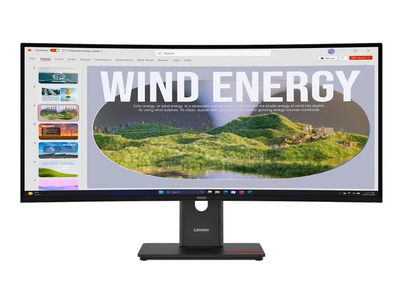 Lenovo Lenovo ThinkVision T34WD-40 gebogen 86.4 cm (34") – Produktbild 2 von 4