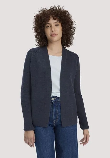 hessnatur hessnatur Strick Jacke Regular aus reiner Bio-Baumwolle, Marine, – Produktbild 1 von 5