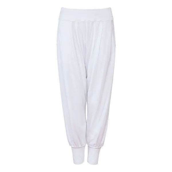 Jaya Jaya MEGAN - Hose im Sarouel-Stil, Taschen, tiefer Schnitt, weich fließender Stoff aus Tencel/Biobaumwolle, White/weiß, – Produktbild 2 von 2