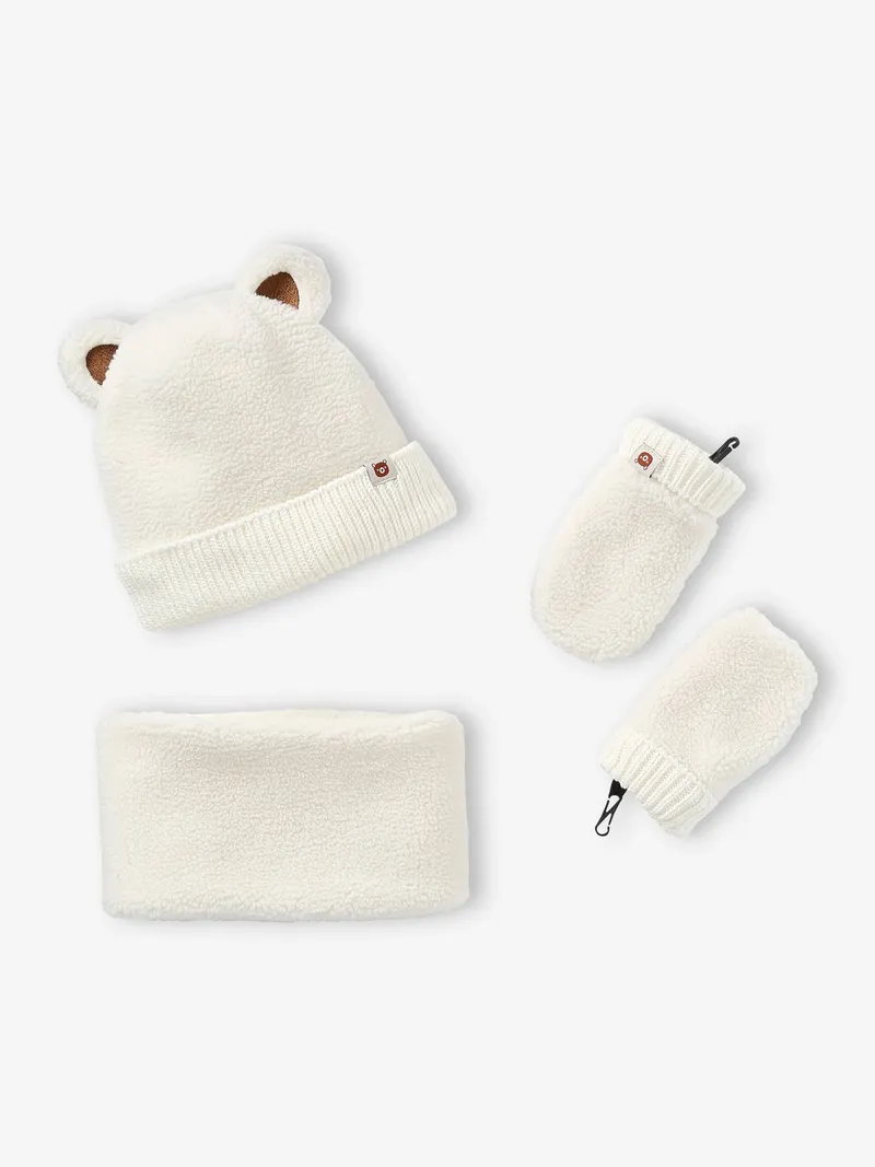 Vertbaudet Jungen Baby-Set, Wollweiß, – Produktbild 1 von 4