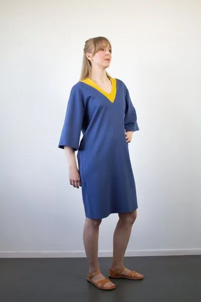 Skrabak Skrabak Kleid Viviana aus Jersey, Blau, – Produktbild 1 von 3