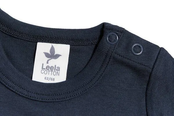 Leela Cotton 1er bis 6er Pack Baby kurzarm Body aus Bio-Baumwolle Rippjersey Leela Cotton, Indigo, – Produktbild 3 von 4