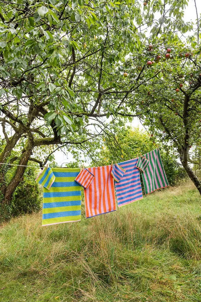 Tranquillo Tranquillo Spültuch Frottee-Abwaschtuch ZESTLINE 22x22 cm saugfähig, schonendes Material, aus 100 % GOTS-zertifizierter Biobaumwolle, streifenfreie Oberflächen, Bunt, – Produktbild 5 von 5