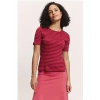 Tranquillo Jerseyshirt Lillyy aus Tencel™ - stripes red / S – Produktbild 1 von 2