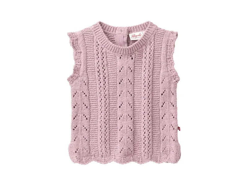 People Wear Organic People Wear Organic Strick-Pullunder Bio-Baumwolle (kbA) blass violett 86/92, Rosa, lila, – Produktbild 1 von 1
