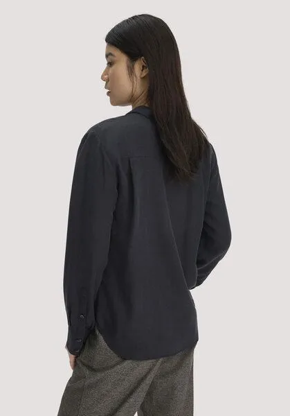 hessnatur hessnatur Bluse Relaxed aus TENCEL Lyocell, Schwarz, – Produktbild 5 von 5