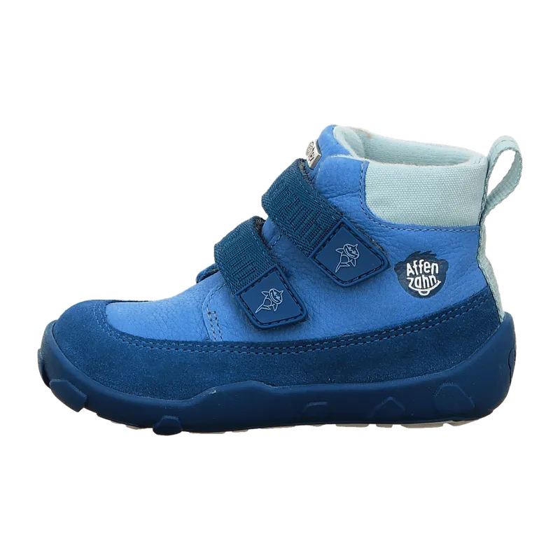 Affenzahn Affenzahn Low Boot Shark 0148830211 Blau - Stiefel mit Futter - Barfußschuhe KINDER, Blau, leder/textil für Kinder, blau, Größe 32 EU, Blau, – Produktbild 2 von 7