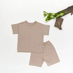 tetoi-vienna tetoi-vienna TENCEL kurzarm T-Shirt und kurze Hose Kinder Set "Waldbad" – Produktbild 1 von 1