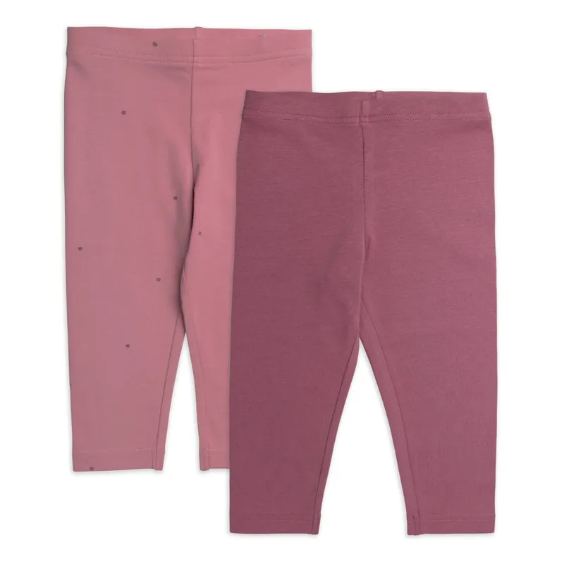 Living Crafts LIVING CRAFTS - Kinder Mädchen-Caprileggings, 2er Pack - Mehrfarbig (95% Bio-Baumwolle; 5% Elasthan), Nachhaltige Mode, Bio Bekleidung, Mehrfarbig, – Produktbild 4 von 4