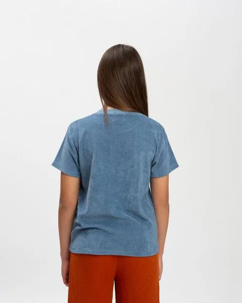MATONA Matona Frottee T-Shirt für Kinder / Terry Tee, Dusk blue, – Produktbild 2 von 4