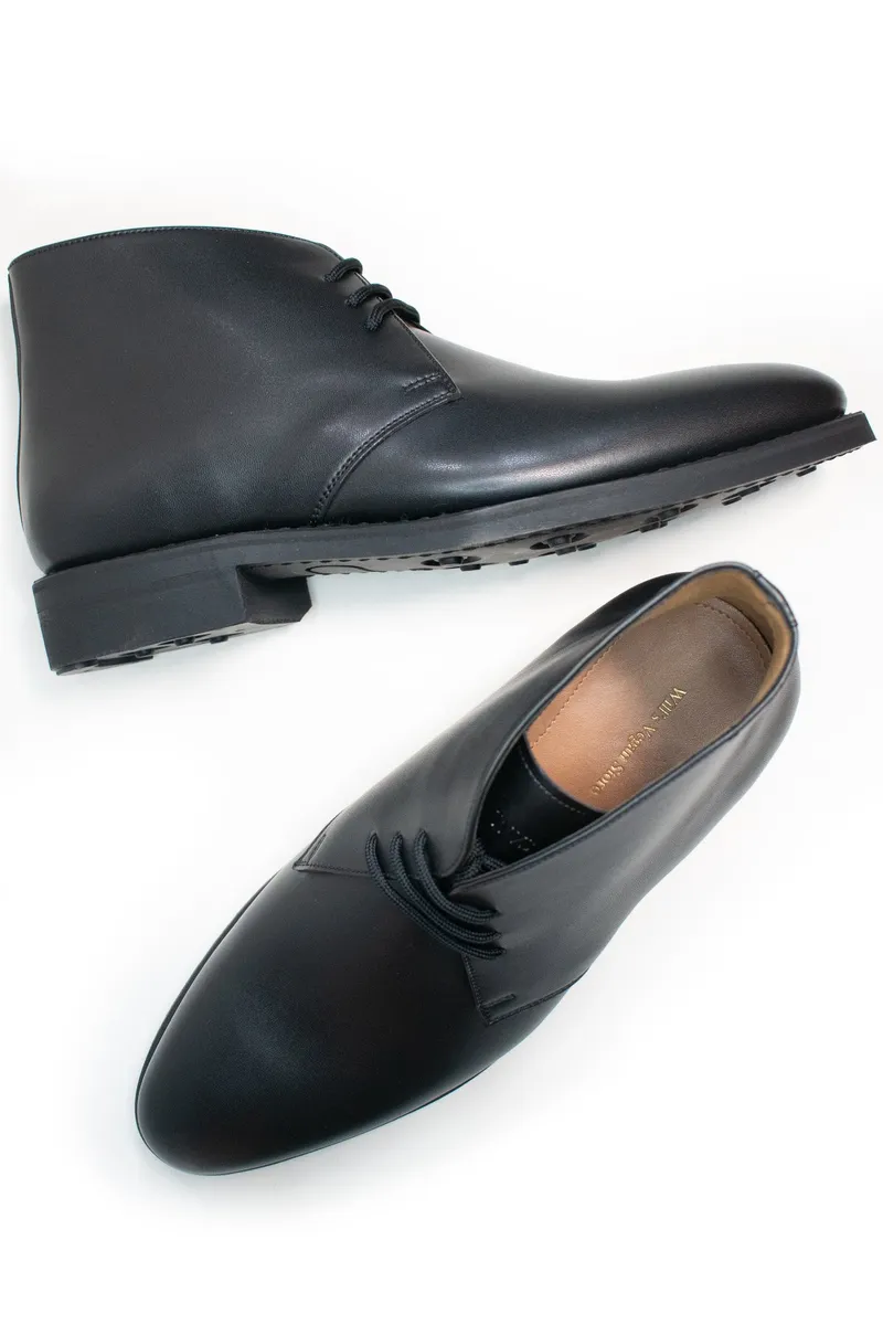Will's Vegan Store Will's Vegan Store Herren vegan Chukka Stiefel Goodyear Welt Schwarz, Schwarz, – Produktbild 1 von 2