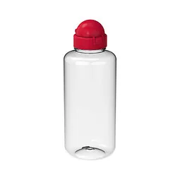 elasto elasto Trinkflasche Junior, 1 l, RENEW, transparent/standard-rot, Rot / transparent, – Produktbild 1 von 1