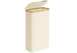 SONGMICS SONGMICS Wäschekorb mit Deckel, herausnehmbarer Einsatz, Bambus‑Rahmen, Oxford‑Gewebe, 65 L, 42 x 22,5 x 70,5 cm, mit Deckel, platzsparend, Griffe aus Bambus – Produktbild 1 von 1