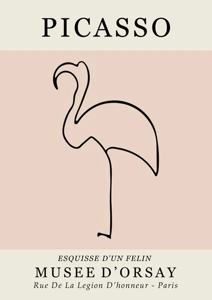 Photocircle Photocircle Poster / Leinwandbild - Picasso - Esquisse D'Un Felin – Produktbild 2 von 8