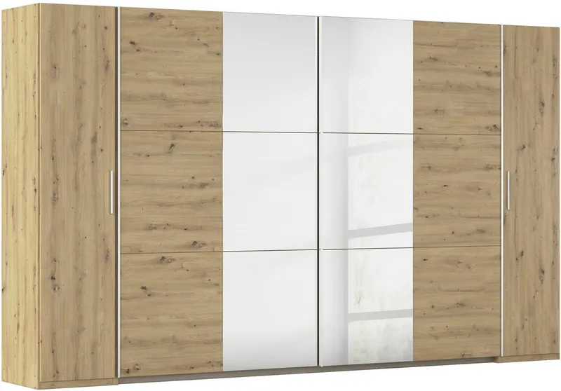 Rauch Rauch Schwebetürenschrank Kleiderschrank Drehtürenschrank Schrank Garderobe KRONACH (in 3 Ausstattungen BASIC/CLASSIC/PREMIUM, Breiten 225/268/311/354 cm) Kombischrank optional mit 1 oder 2 Spiegel viele Böden MADE IN GERMANY, Braun, – Produktbild 7 von 8