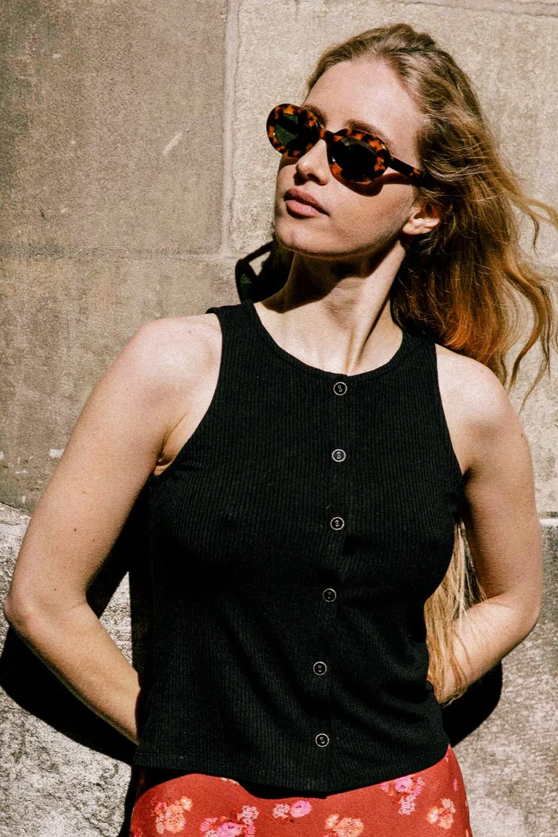 Avani Avani Damen vegan Top Flieder Schwarz, Schwarz, – Produktbild 2 von 2