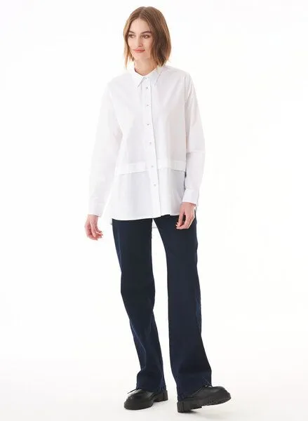 ORGANICATION ORGANICATION Hemdbluse aus Bio-Baumwolle, Weiß(white), – Produktbild 2 von 4