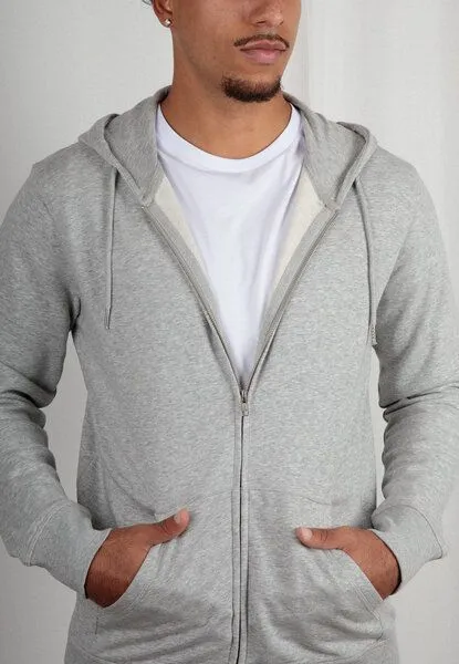 TORLAND TORLAND Basic Zip-Hoodie CONNECTOR, Grau (heather grey), – Produktbild 3 von 4