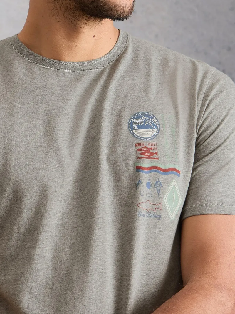 White Stuff T-Shirt Horsham mit Grafik - XL/R, Grau print, – Produktbild 3 von 4