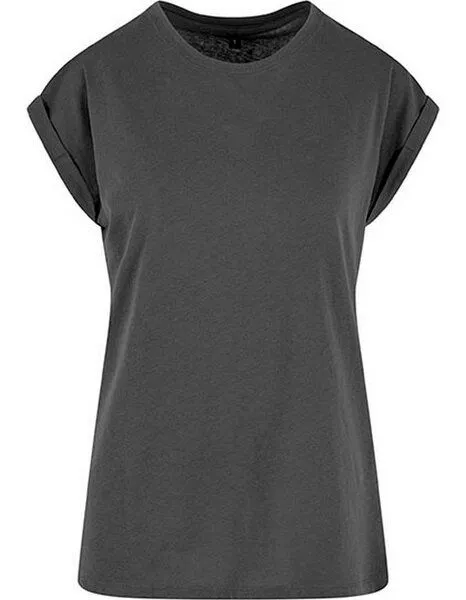 New Morning Studios New Morning Studios Ladies Extended Shoulder Tee Damen T-Shirt, Dunkelgrau, – Produktbild 1 von 3