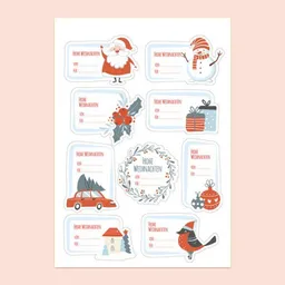 Fines Papeterie Fines Papeterie 9 Weihnachtssticker SCANDI für Geschenke – Produktbild 1 von 1