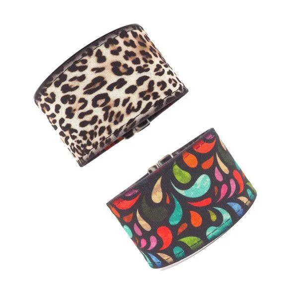 Seegarn Seegarn Wende-Armband 4cm, Leopard (braun) / paisley gr (schwarz), – Produktbild 1 von 2