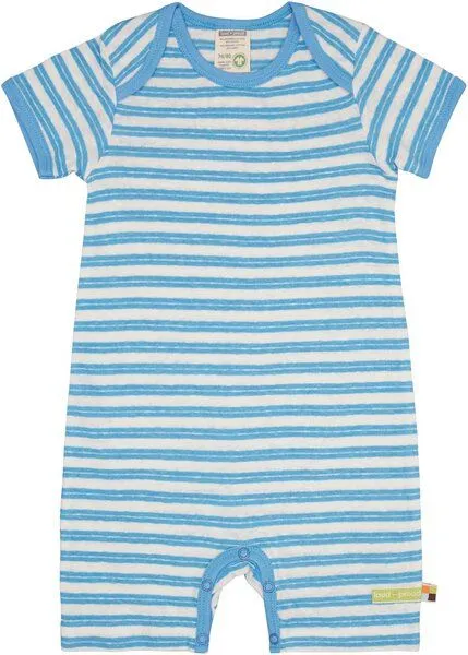 loud + proud loud + proud Babys & Kinder Spieler Streifen mit Leinen, GOTS-zertifiziert, Basin(blau), – Produktbild 2 von 2