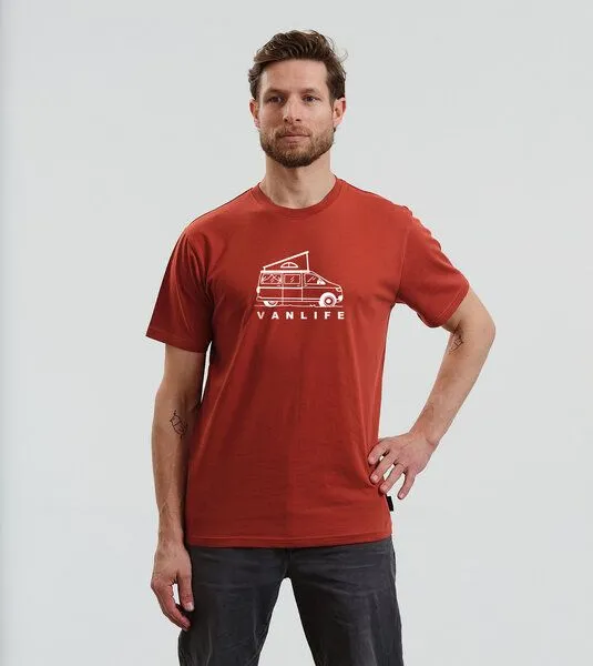 Gary Mash GARY MASH T-Shirt VANLIFE#2 aus Biobaumwolle, Rost (rot), – Produktbild 3 von 3