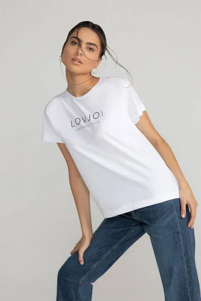 Lovjoi T-Shirt LOVJOI Logo, White, – Produktbild 2 von 4
