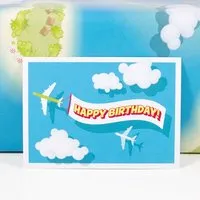 Bow Hummingbird Bow & Hummingbird Postkarte Happy Birthday – Produktbild 1 von 1