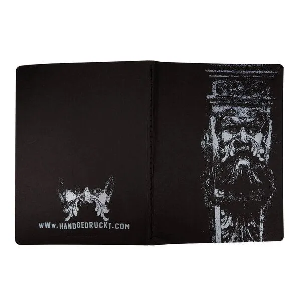 HANDGEDRUCKT HANDGEDRUCKT "Faun" Notizheft ca. DIN A4, blanko, Silber, – Produktbild 4 von 4