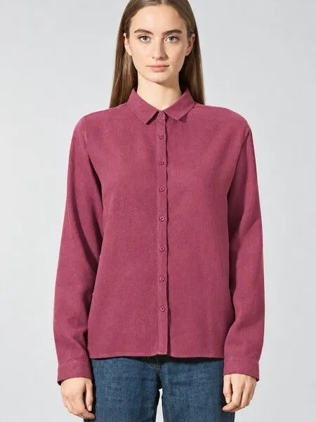 HempAge HempAge Damen Langarm-Bluse Hanf/Bio-Baumwolle, Tinto, – Produktbild 2 von 3