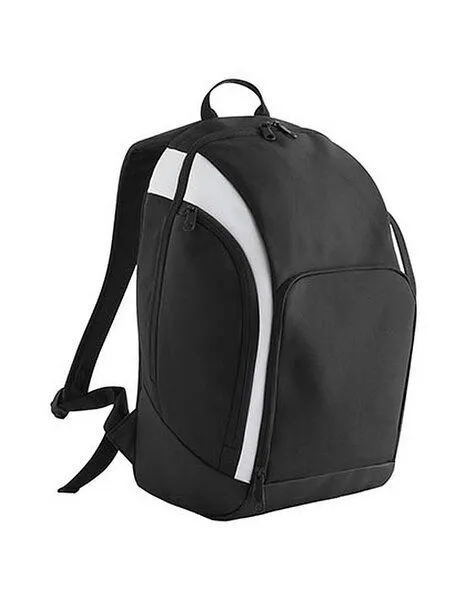 BagBase BagBase Rucksack Teamwear Internes Laptop Fach Organizer Fach Recyceltes Polyester, Schwarz/weiss, – Produktbild 2 von 4