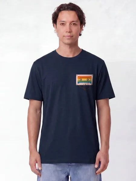 watapparel watapparel T-Shirt Unisex Rainbow Cassette, French navy, – Produktbild 2 von 2