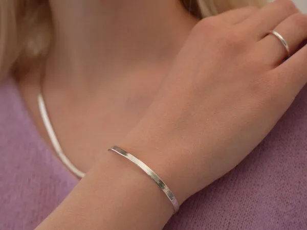 BELLYBIRD Jewellery BELLYBIRD Jewellery SCHLANGENARMBAND - 925 Silber, bewegliches Gliederband, Silber, – Produktbild 3 von 4