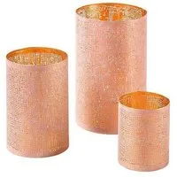 Mitienda Shop Mitienda Shop Windlicht mit Netzstruktur, rosa-gold – Produktbild 1 von 1